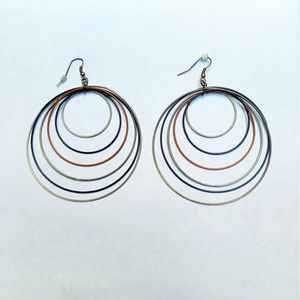 Big circular earrings